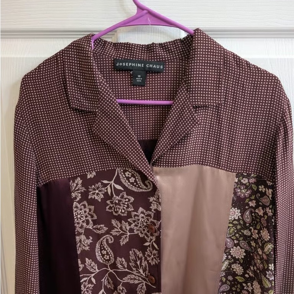 Patchwork Jacket with Floral Patterns - image 2